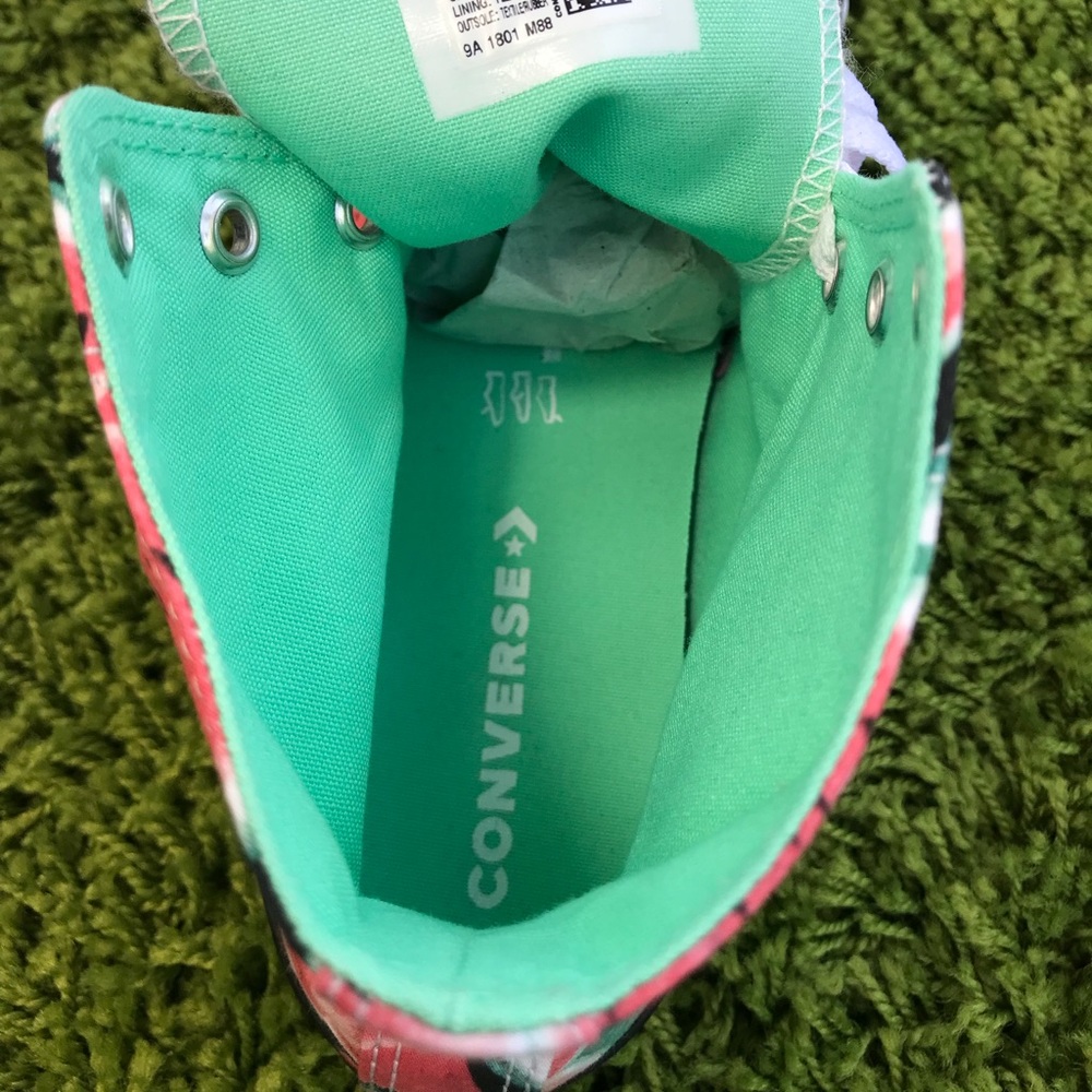 NWT Converse Ctas HI Vapor Pink/Green WMNS AUTHENT - Picture 8 of 8